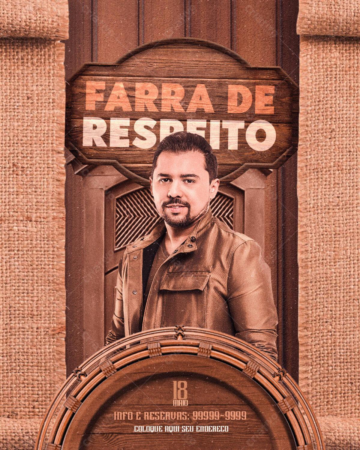 Flyer Farra de Respeito PSD Editável