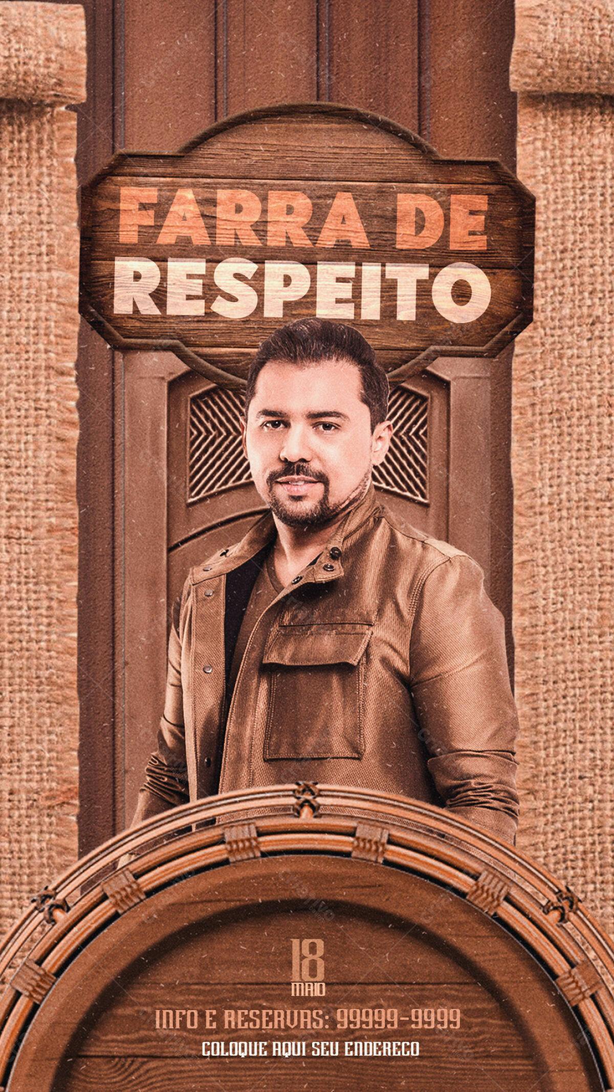 Flyer Farra de Respeito PSD Editável
