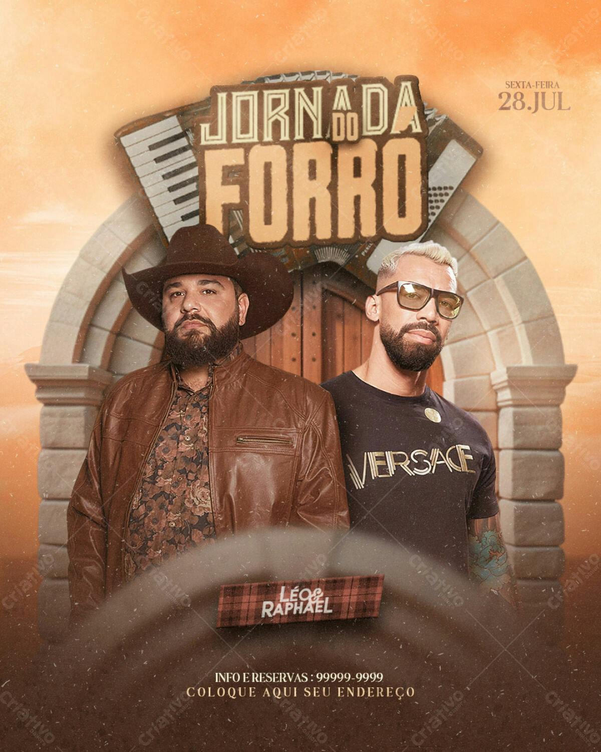 Flyer Jornada do Forró PSD Editável