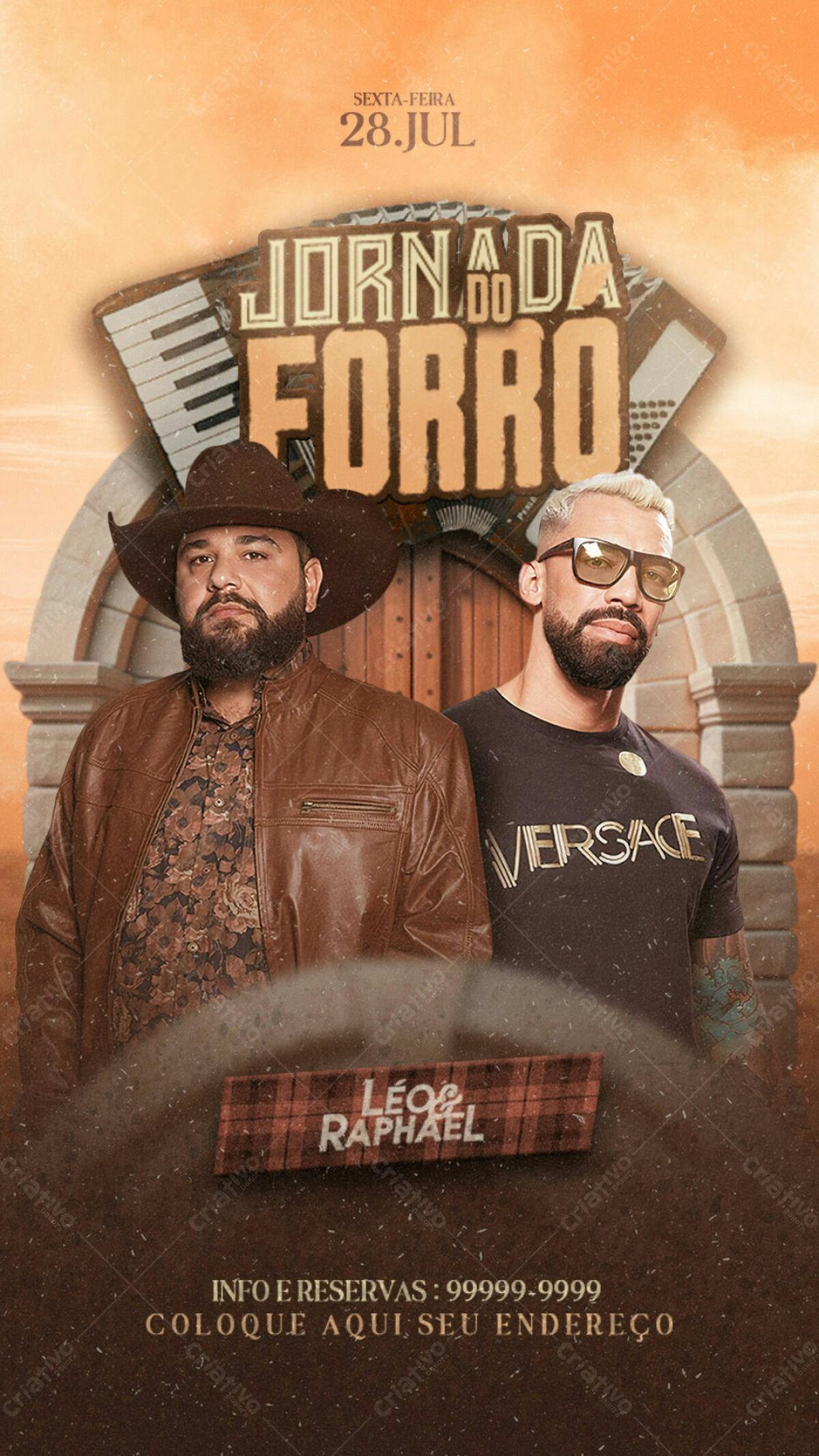 Flyer Jornada do Forró PSD Editável