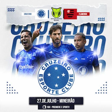 Flyer esportivo brasileirão cruzeiro