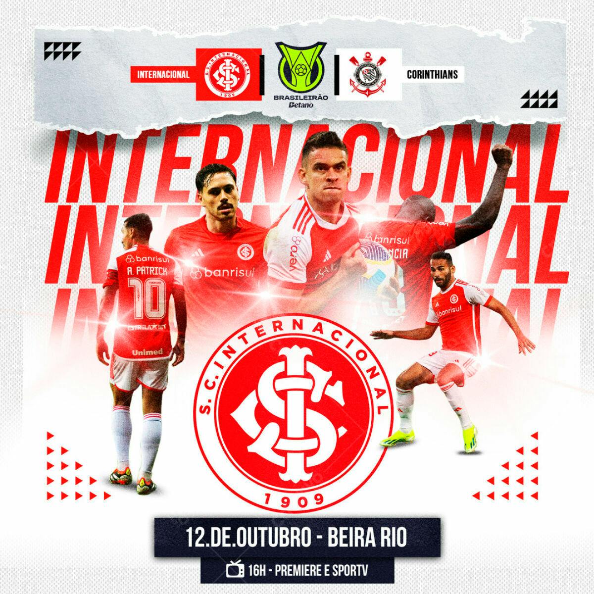 Flyer Internacional x Corinthians PSD Editável