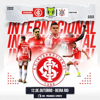 Flyer esportivo brasileirão internacional stories