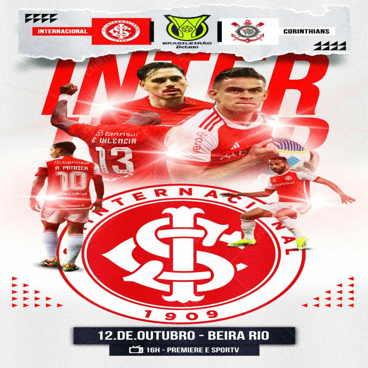Flyer Internacional x Corinthians PSD Editável