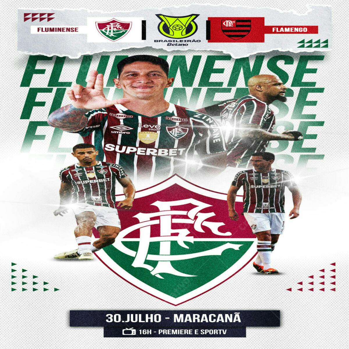 Flyer Flu x Flamengo Brasileiro PSD Editável