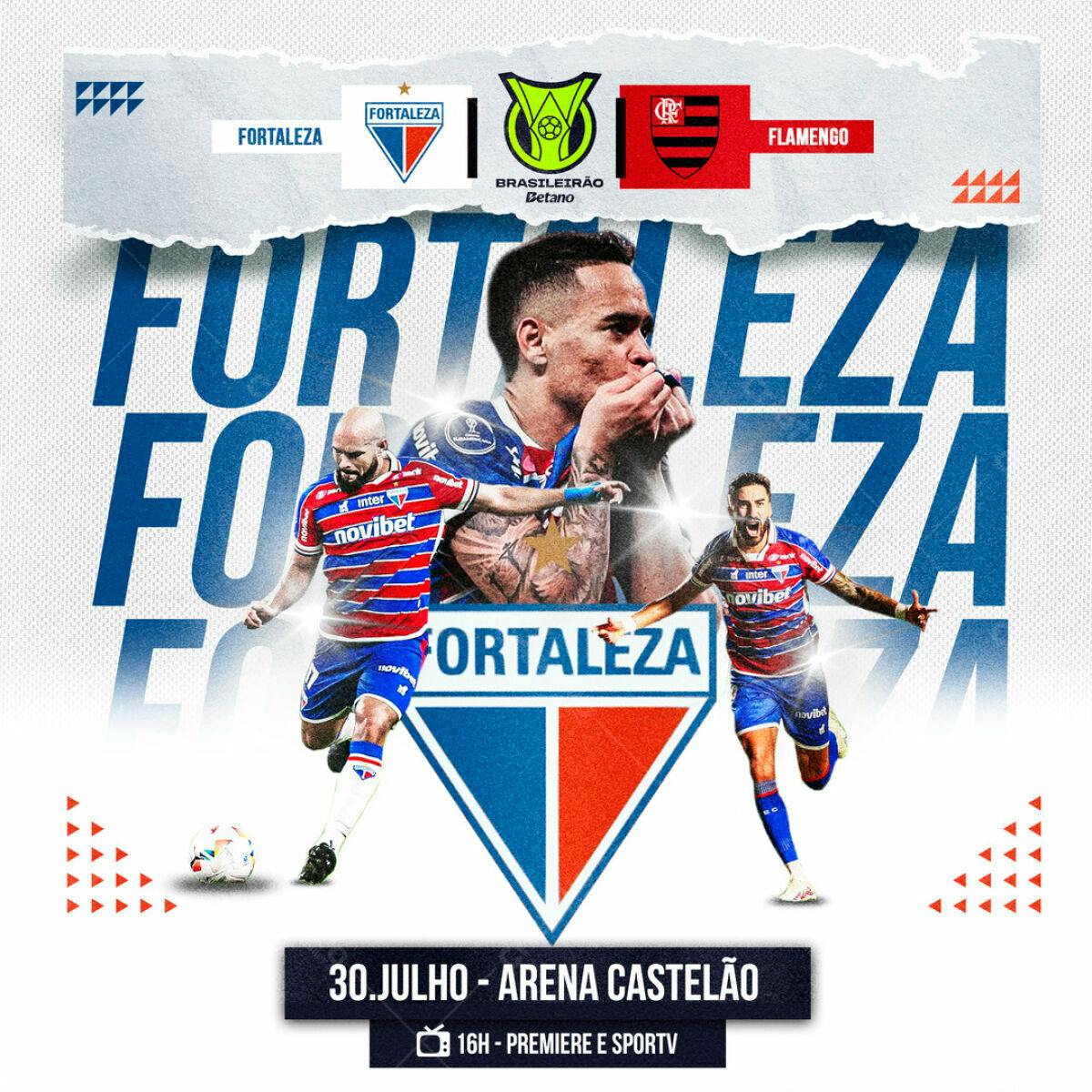 Flyer Fortaleza x Flamengo PSD Editável