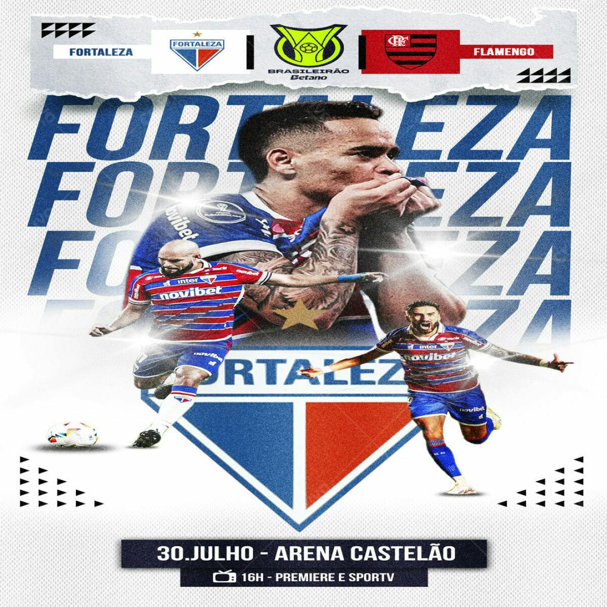 Flyer Fortaleza x Flamengo PSD Editável