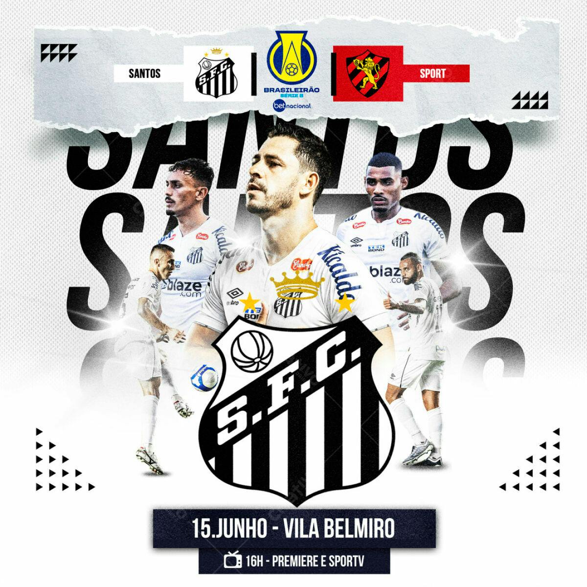 Flyer Jogo Santos x [Time Adversário