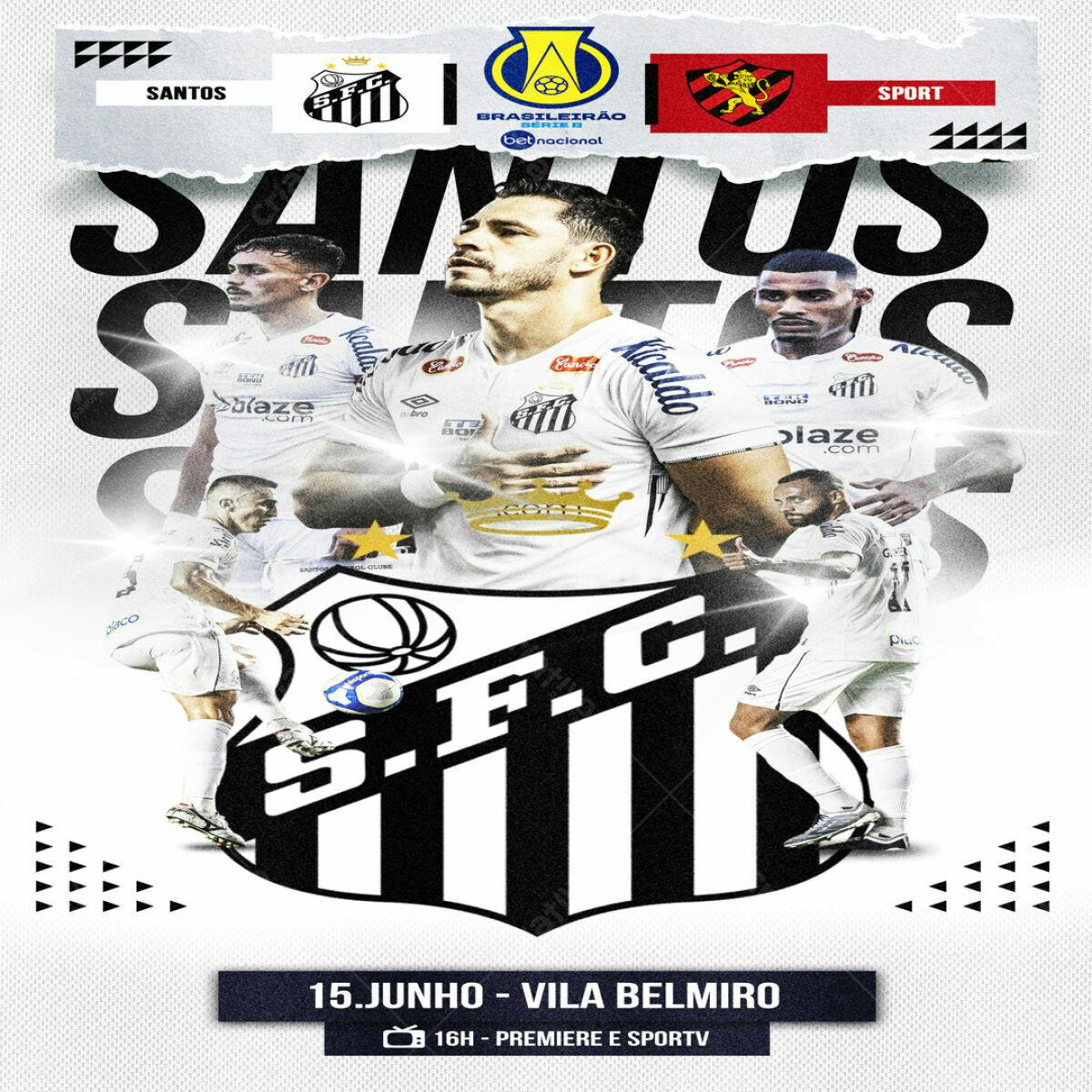Flyer Santos FC Jogo 15 Junho PSD Editável