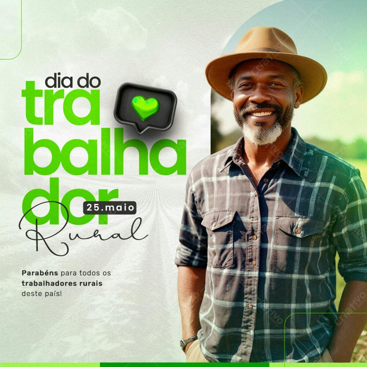 Post para Dia do Trabalhador Rural PSD Editável