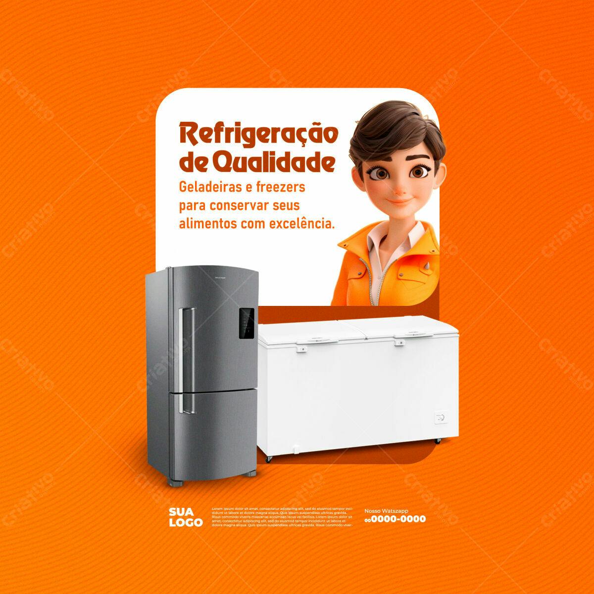 Banner Refrigeração de Qualidade PSD Editável