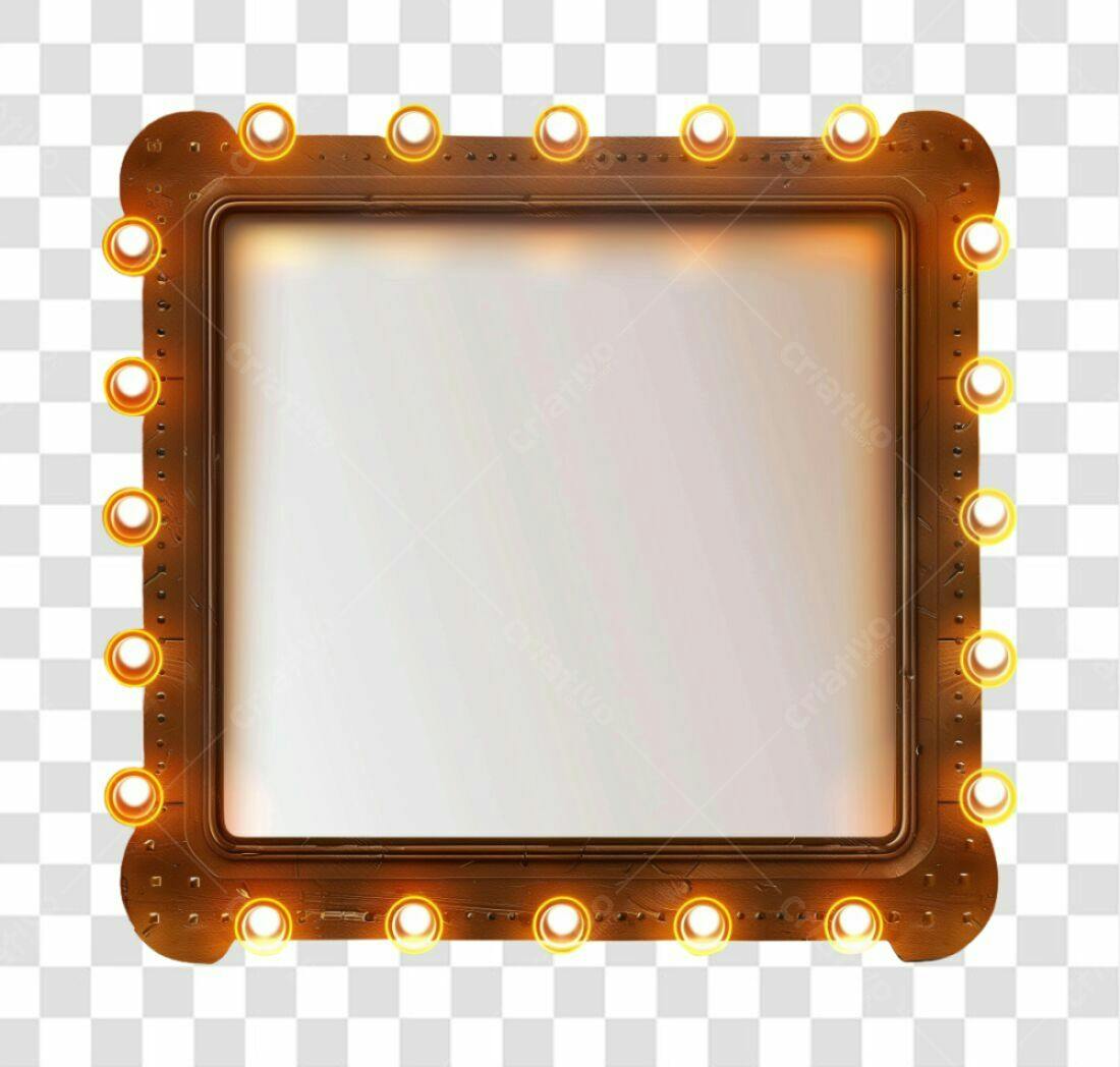 Moldura PNG com fundo transparente para anúncios