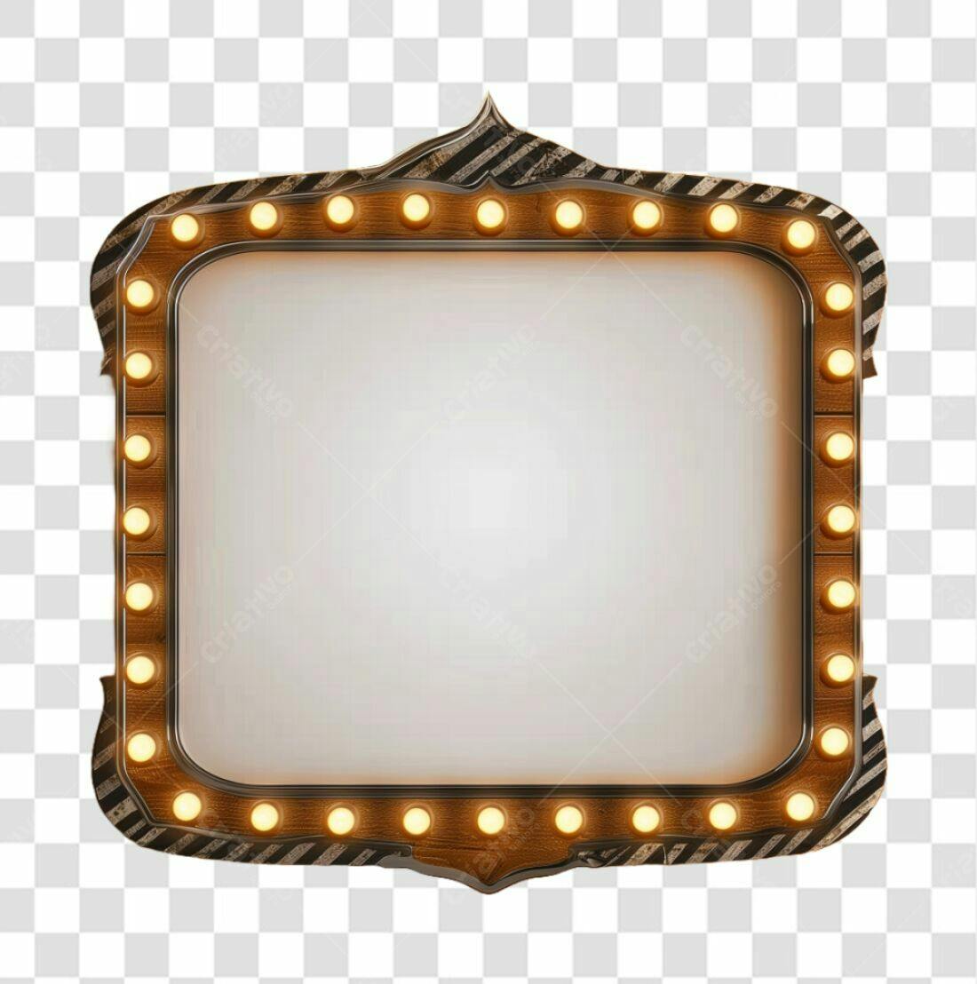 Moldura de Luz Marrom PNG com fundo transparente