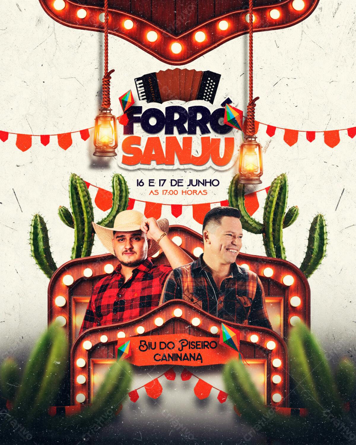Flyer Forró Sanju PSD Editável