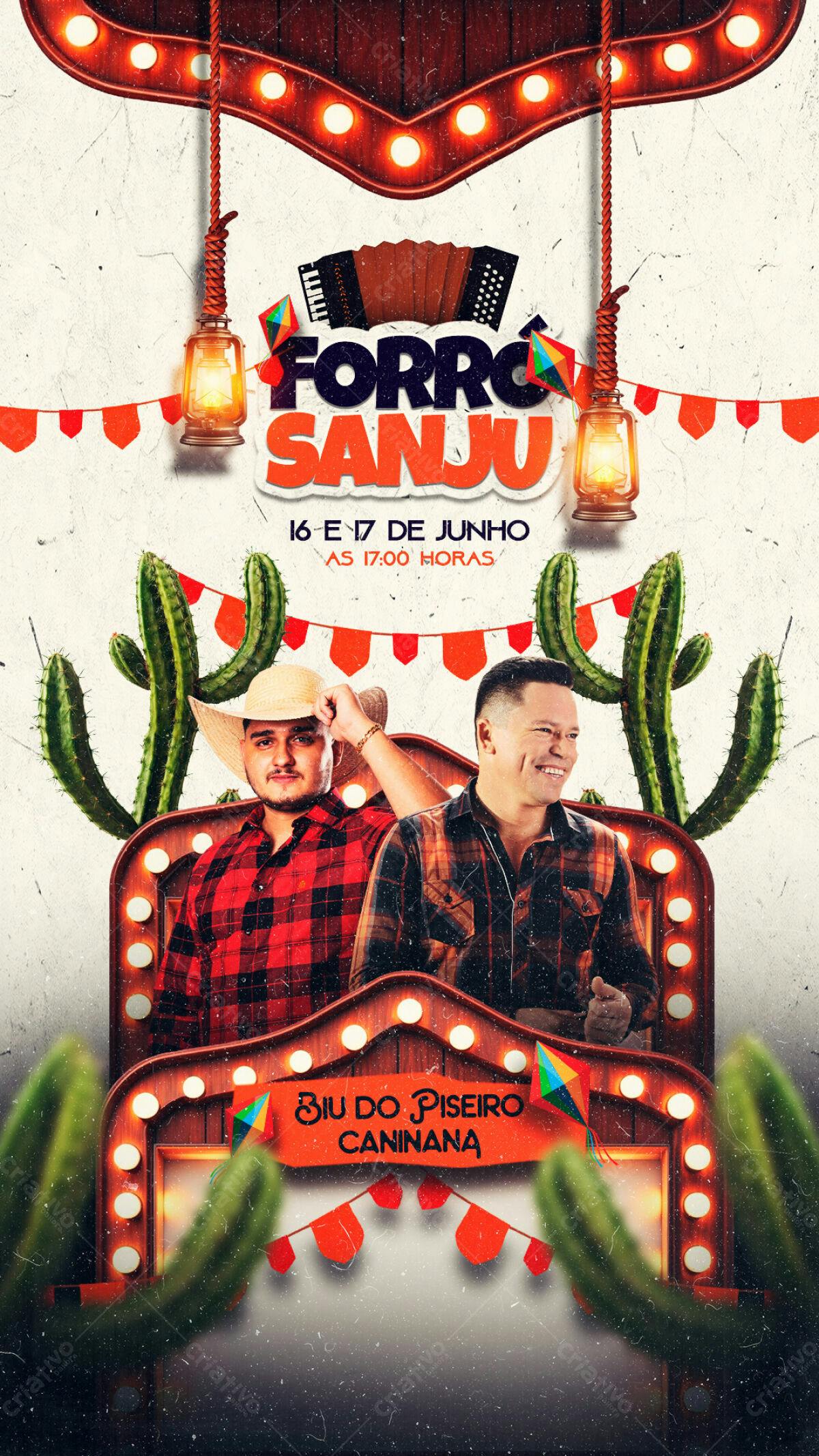 Flyer Forró Sanju PSD Editável