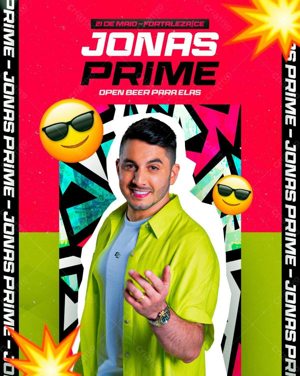 Flyer para Evento Jonas Prime PSD Editável