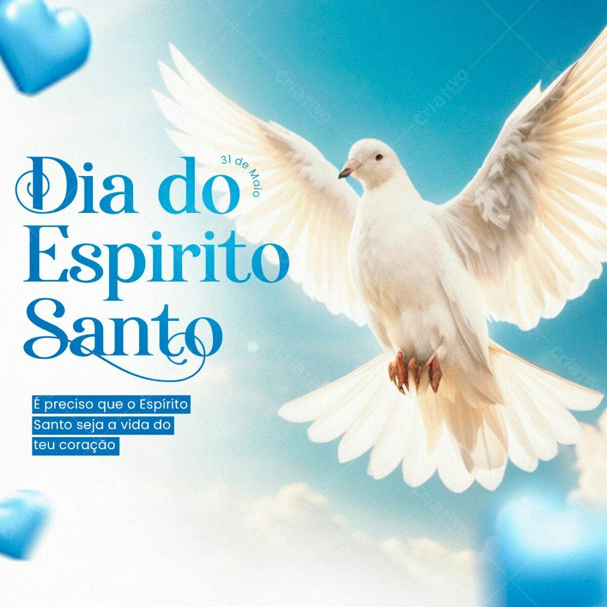 Post para Dia do Espírito Santo PSD Editável
