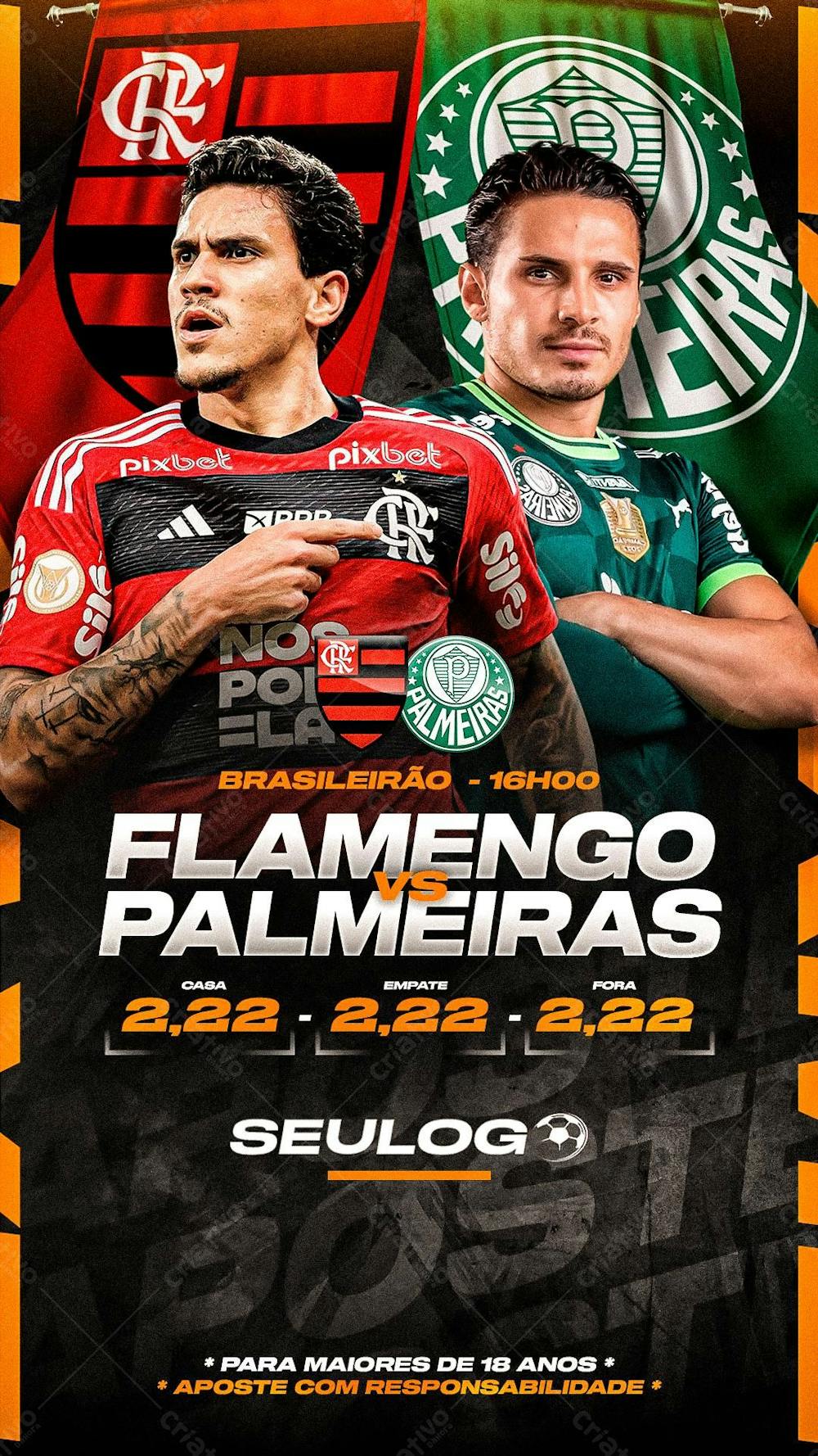 Jogo Brasileirão Flamengo X Palmeiras Fácil Edição