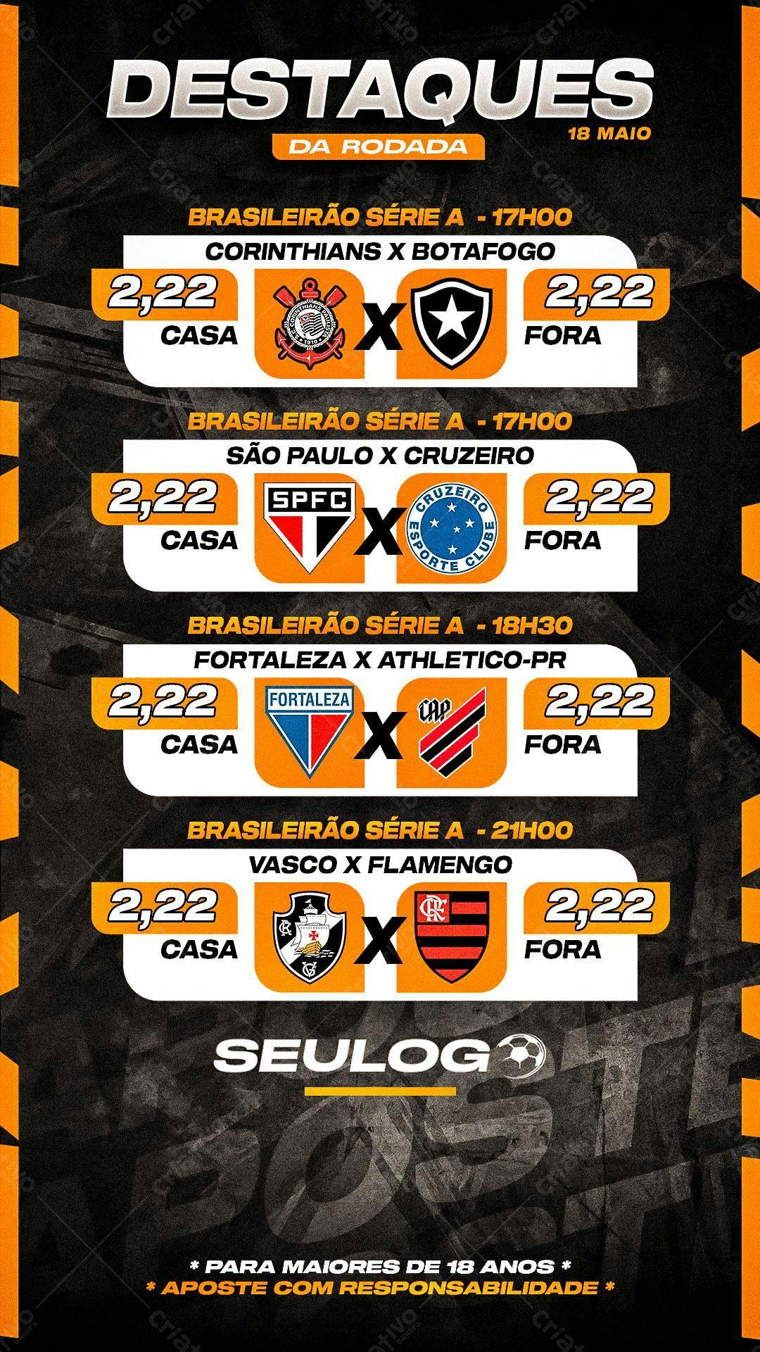 Flyer Brasileiro Série A PSD Editável