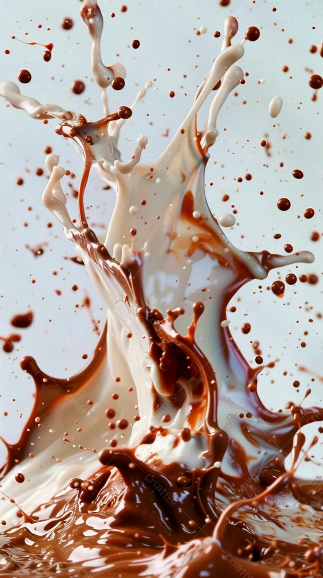 Leite e Chocolate em Explosão