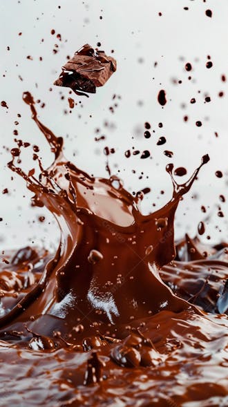 Splash de chocolate em um fundo branco 2