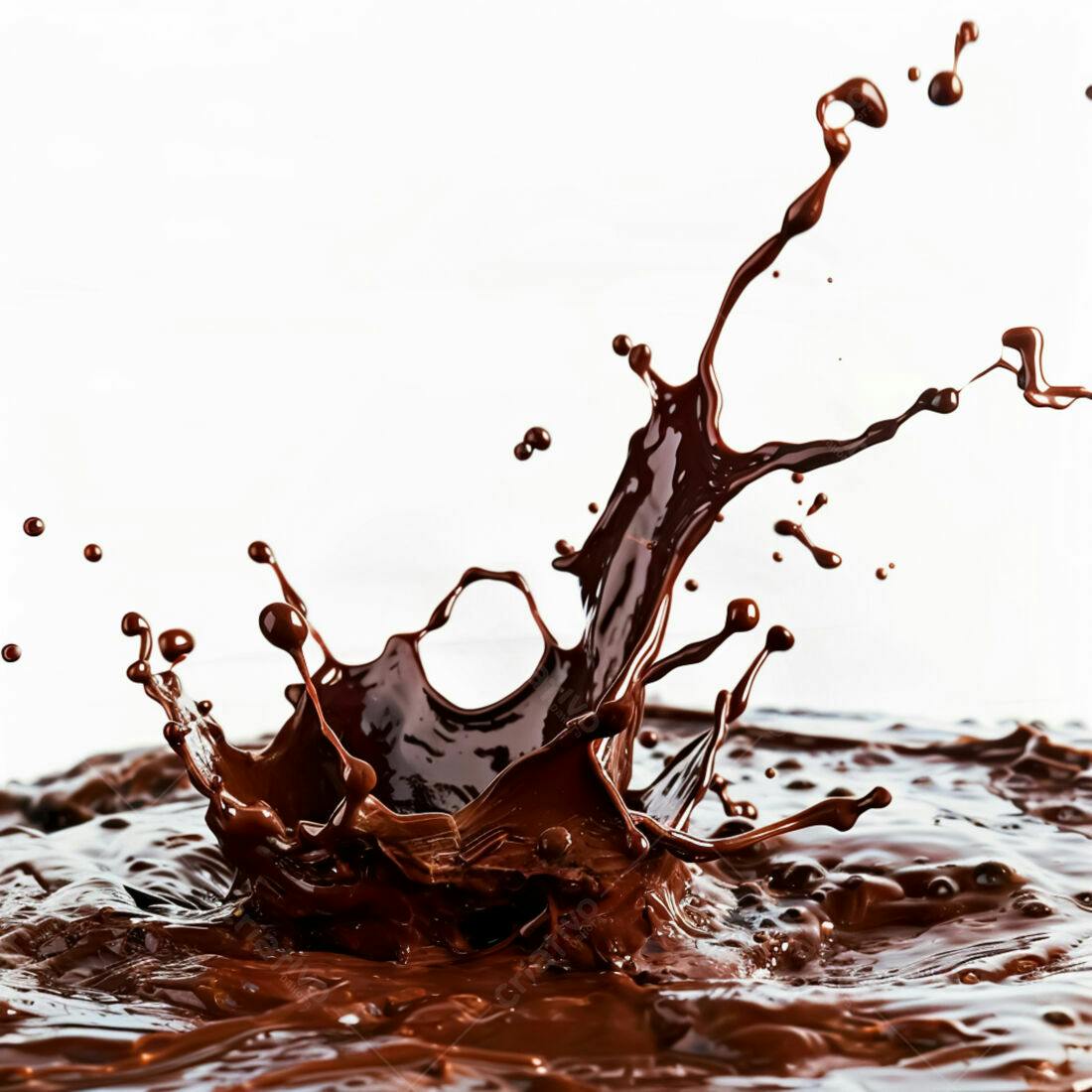 Salpico de chocolate derretido