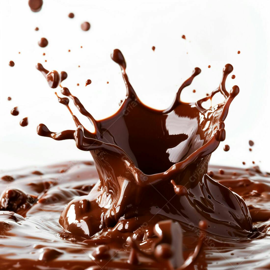 Salpico de chocolate derretido