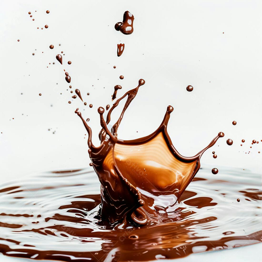 Salpico de chocolate derretido