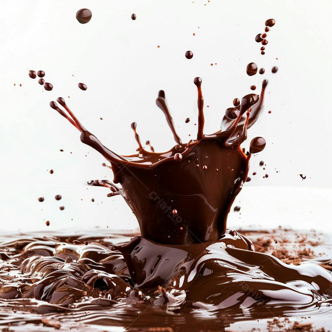 Salpicos de chocolate derretido