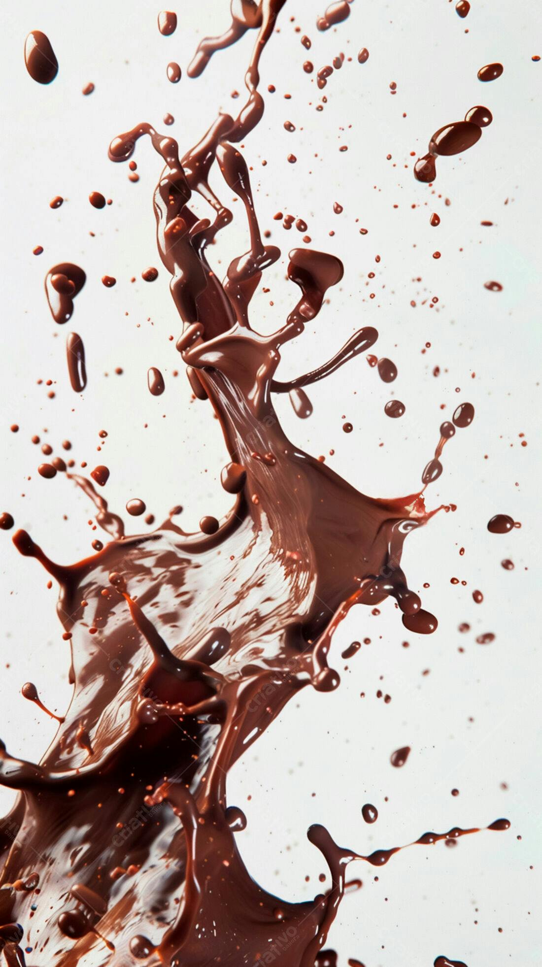 Salpicos de chocolate cremoso
