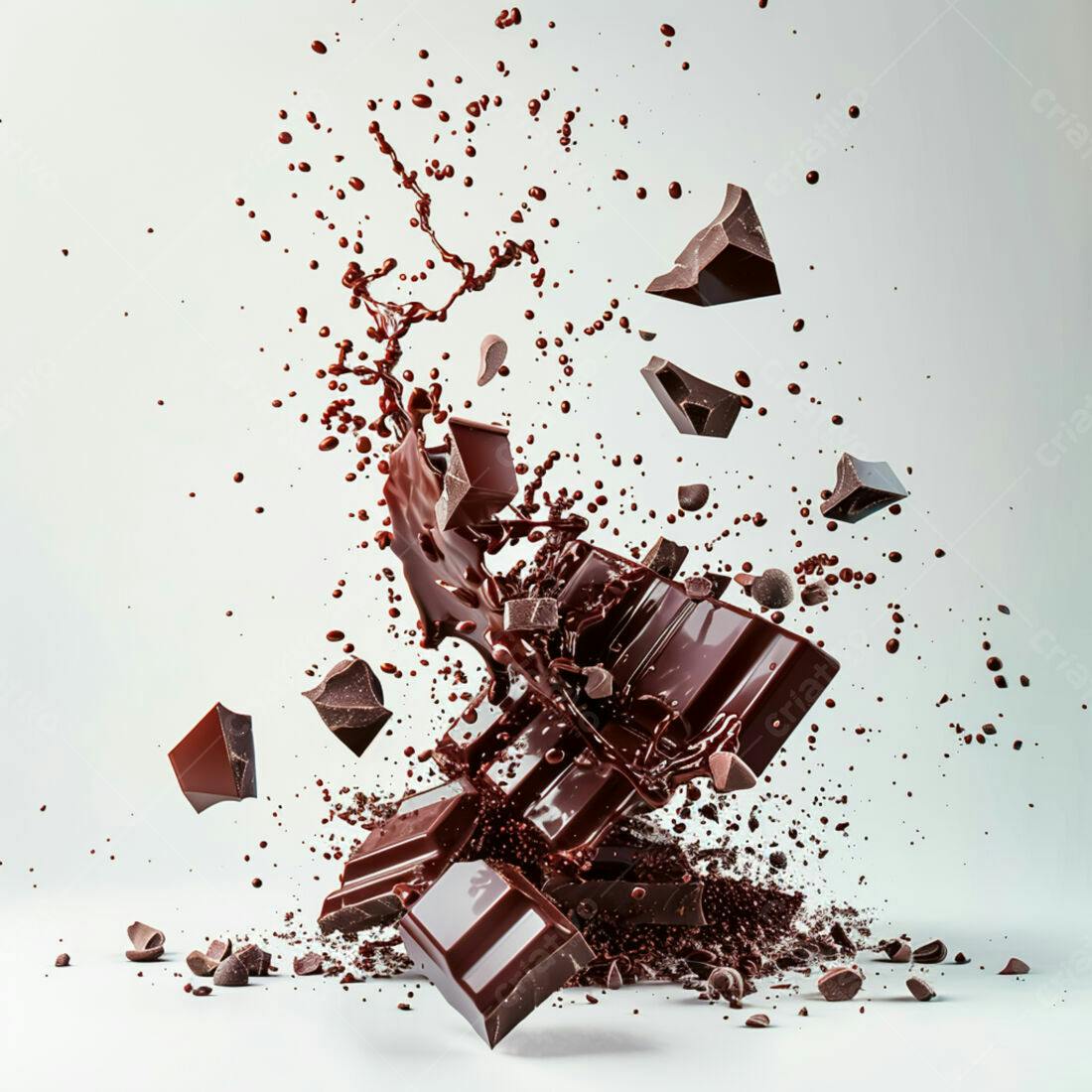 Chocolate derretido em explosão