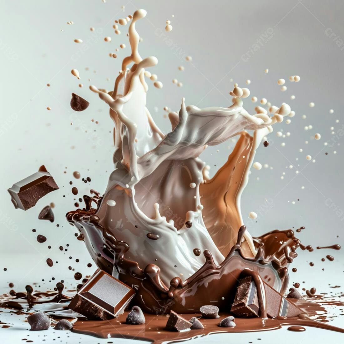 Explosão de chocolate e leite cremoso