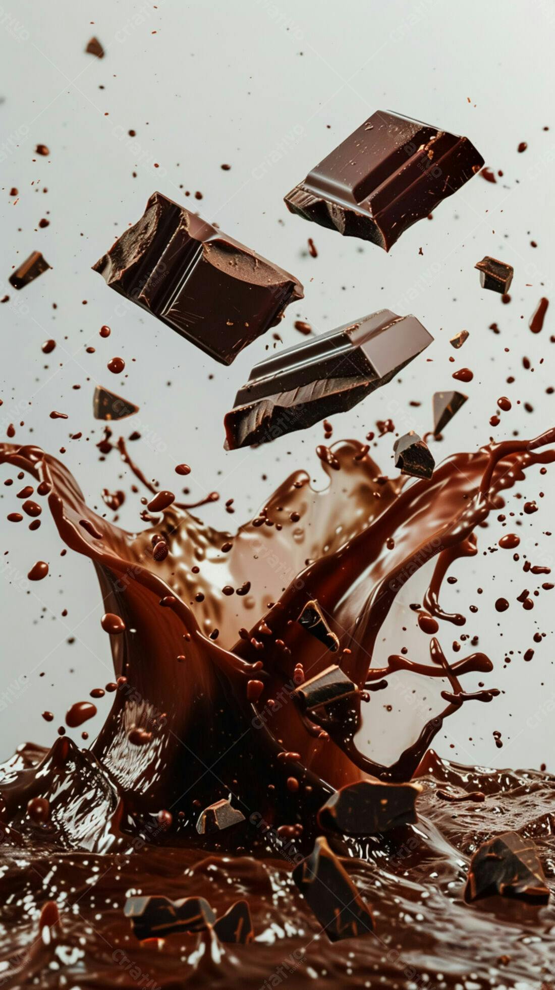 Chocolate derretendo em explosão