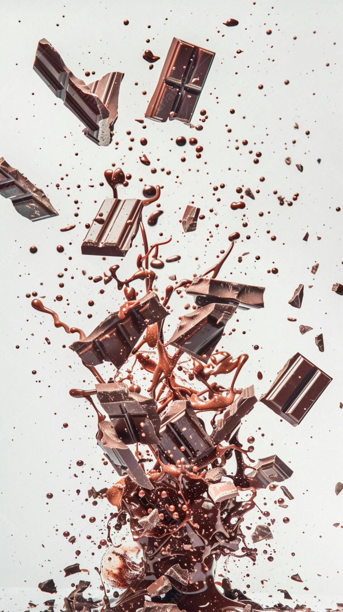 Chocolate derretendo em explosão