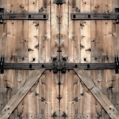 Porta de celeiro e madeira