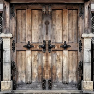 Porta de celeiro e madeira