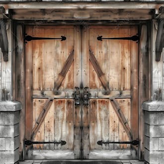 Porta de celeiro e madeira