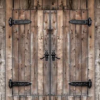 Porta de celeiro e madeira