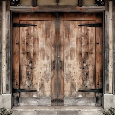 Porta de celeiro e madeira