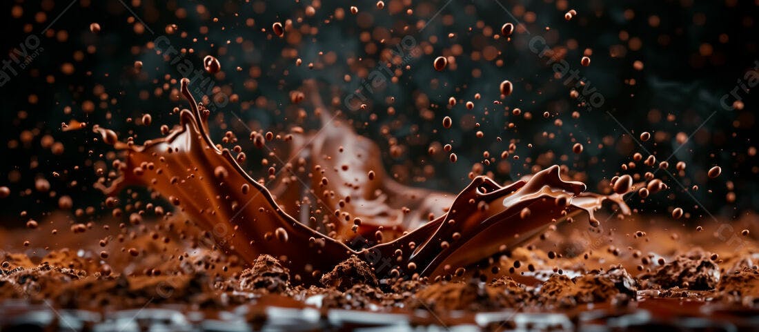 Salpico de Chocolate Escuro em Pó