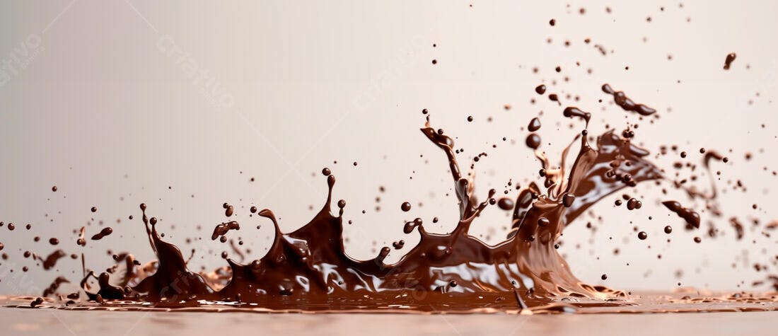 Salpicos de chocolate derretido