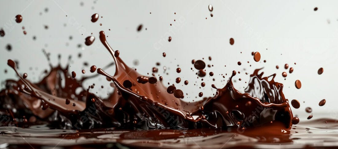 Salpicos de chocolate derretido