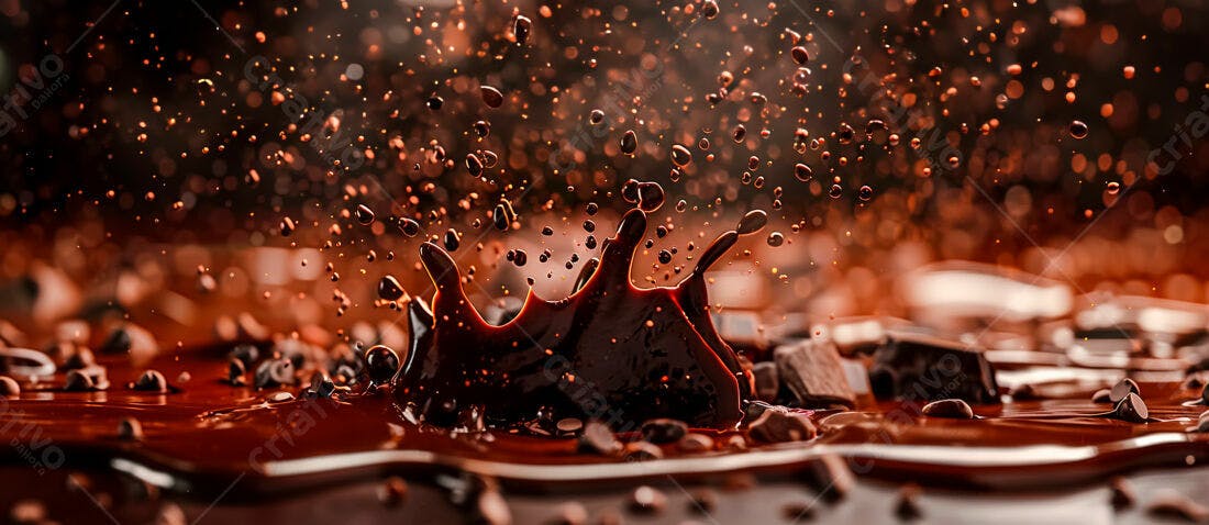 Salpicaduras de Chocolate Derretido