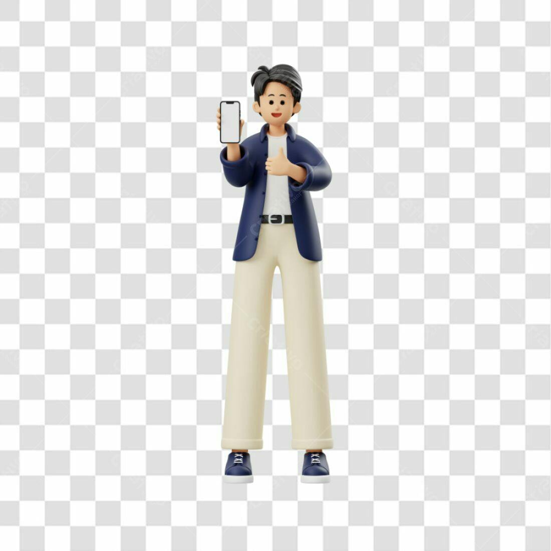 Icone Homem Apresentando Smartphone PNG com fundo transparente