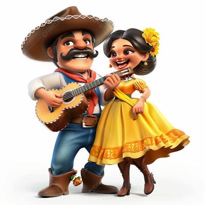 Casal Caipira, Cowboy, Cowgirl, Festa Junina