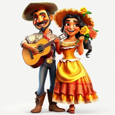 Casal Caipira, Cowboy, Cowgirl, Festa Junina