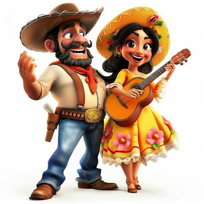 Casal Caipira, Cowboy, Cowgirl, Festa Junina