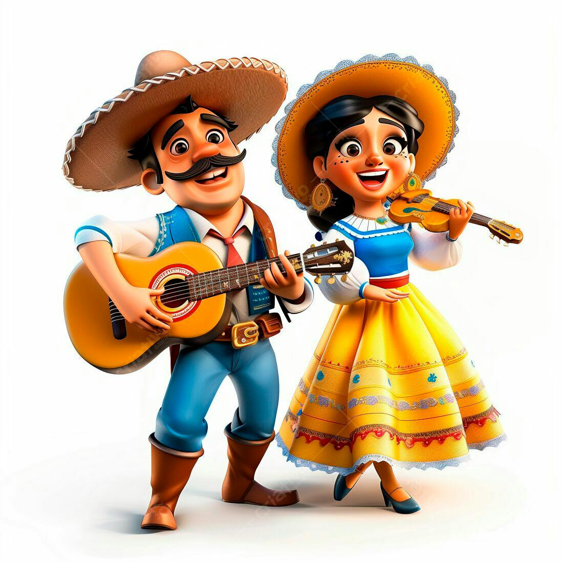Dupla Mexicana tocando violino e guitarra
