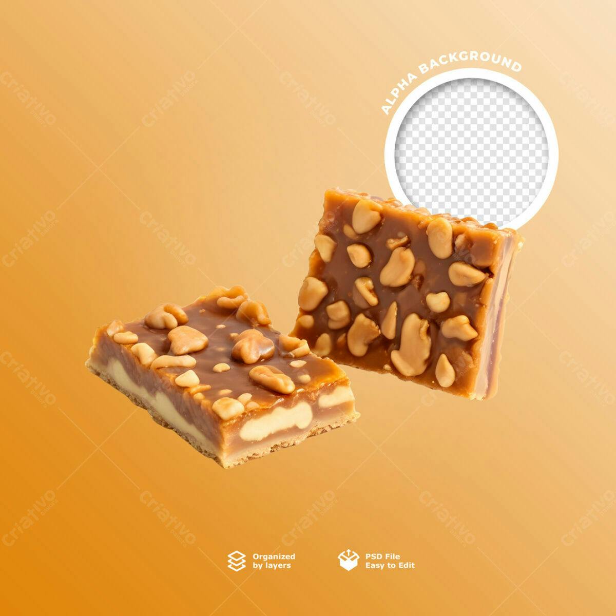 Mockup Doce com Castanhas PSD Editável