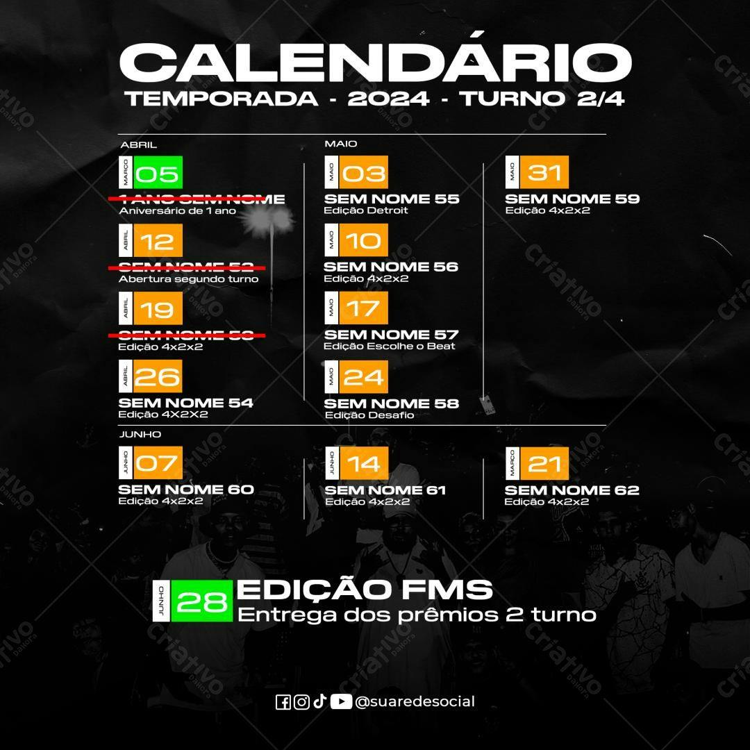 Calendário 2024 PSD Editável
